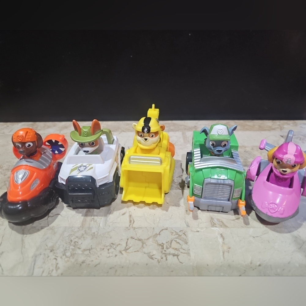 Paw Patrol Rescue Racers Set -  Bundle Of 5 Multicolor Mini‎ Vehicles - Picture 2 of 10